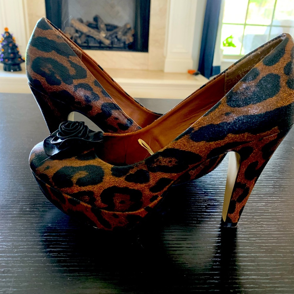 Steve Madden Cheetah Print Heels 8.5